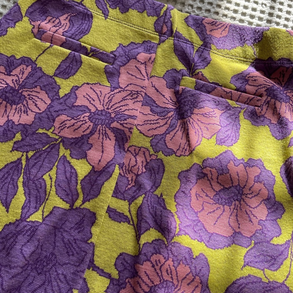 Zara Lime Green Mini Set with Purple and Pink Floral Pattern - Picture 3 of 5